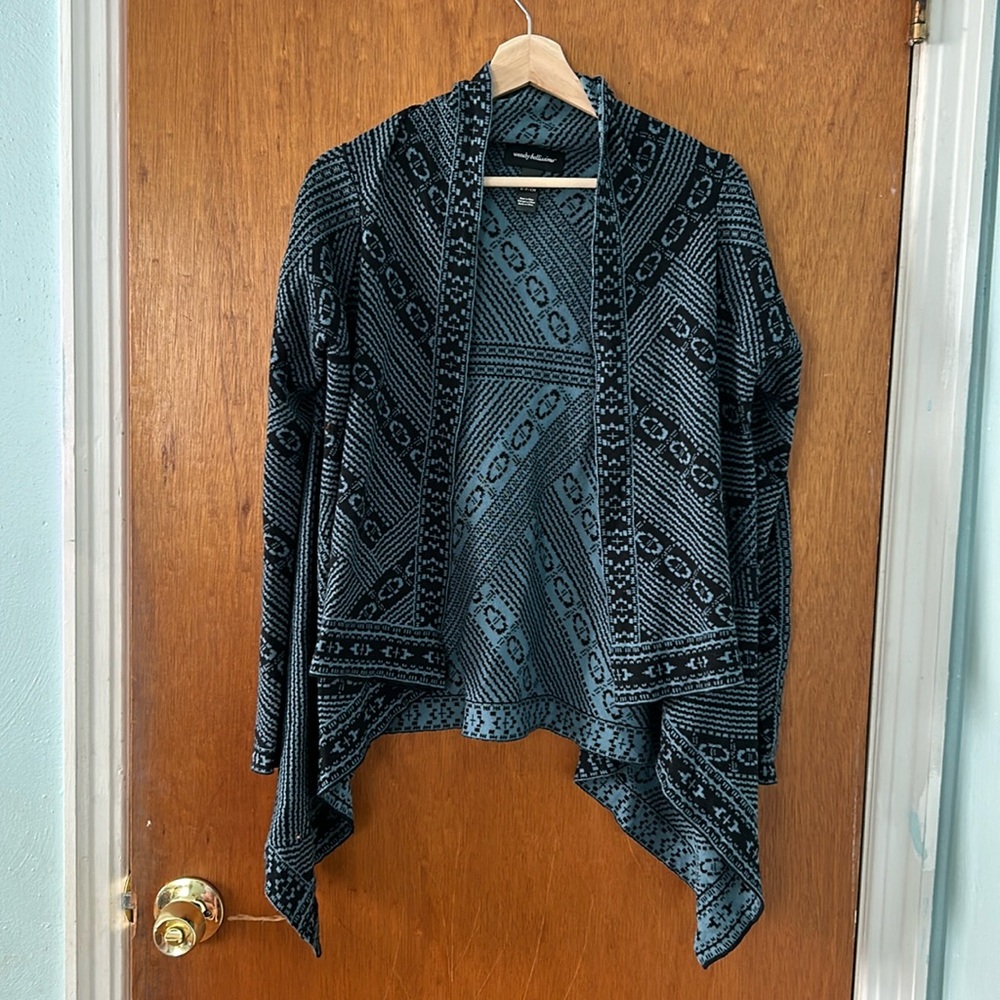 Blue and black cardigan